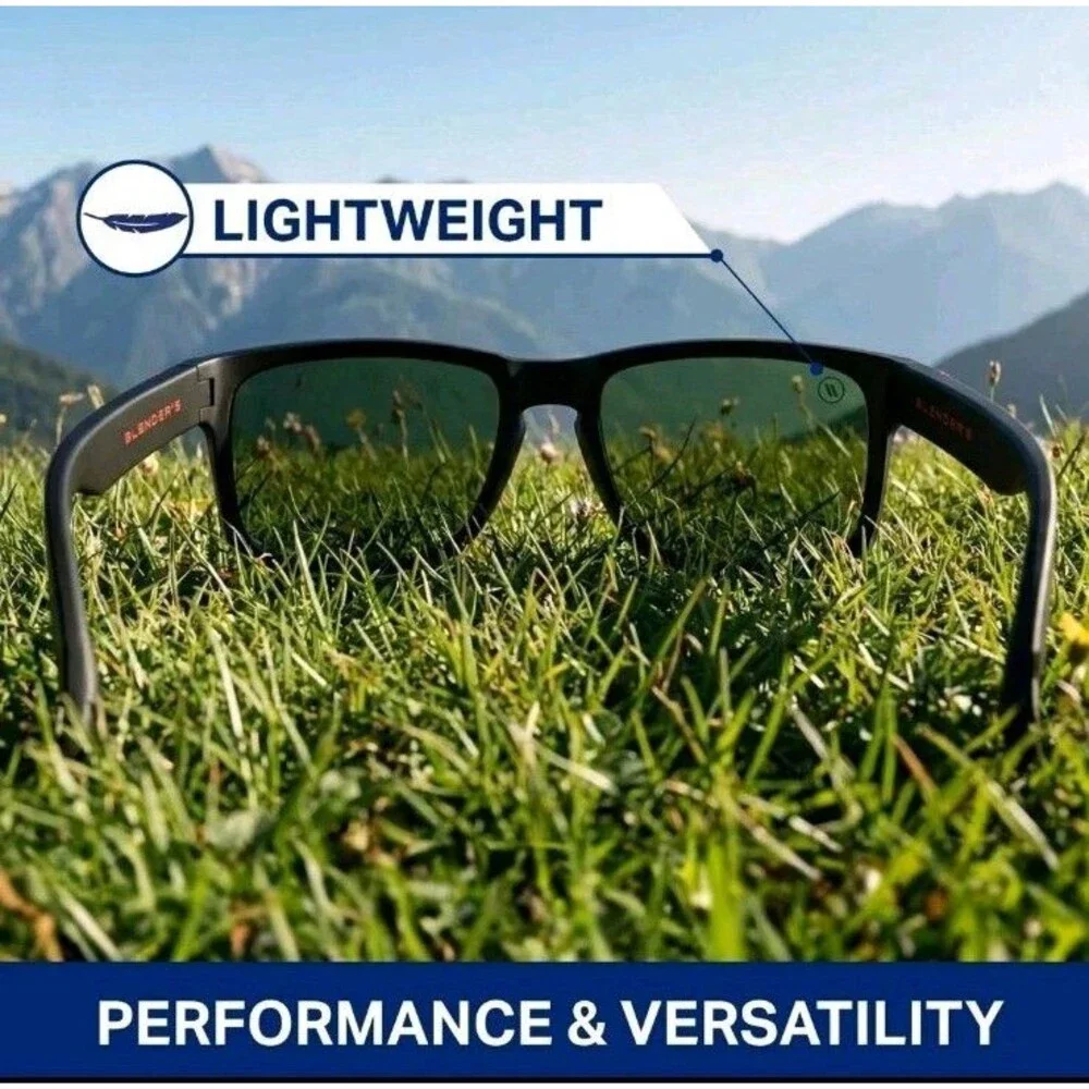 Blenders Canyon Polarized Sunglasses Black Red Strike New with Box